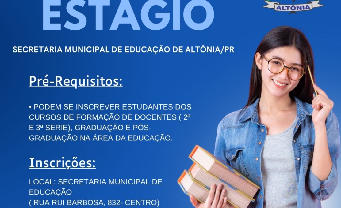 Vagas abertas para estágio na rede de ensino municipal